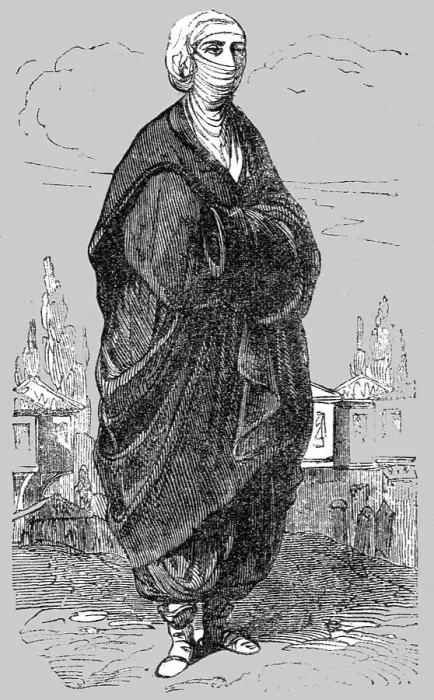 Framed Print : Woman of Constantinople in the Street; The Women of Turkey, 1854. Creator: Unknown Framed Print : Woman of Constantinople in the Street; The Women of Turkey, 1854. Creator: Unknown