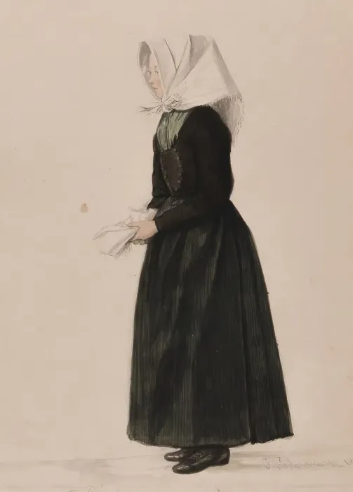 Framed Print : Woman in costume, 1840-1889. Creator: Per Sodermark Framed Print : Woman in costume, 1840-1889. Creator: Per Sodermark