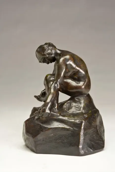 Framed Print : Woman with Crab, c. 1886. Creator: Auguste Rodin