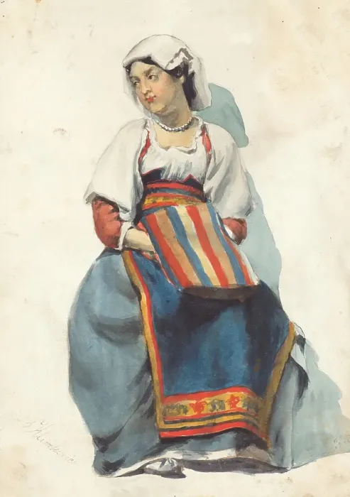 Framed Print : Woman from Dalmatia II. 1851-1853. Creator: Vojtech Klimkovic Framed Print : Woman from Dalmatia II. 1851-1853. Creator: Vojtech Klimkovic
