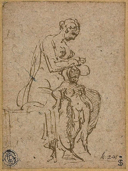 Woman Delousing a Child, 1524 / 27. Creator: Parmigianino