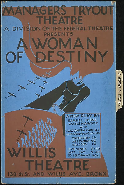 A Woman of Destiny, New York, 1936. Creator: Unknown
