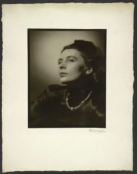 Framed Print : Woman with diamond necklace, 1945-1946. Creator: Gunther Krampf Framed Print : Woman with diamond necklace, 1945-1946. Creator: Gunther Krampf