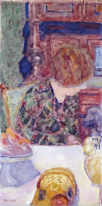 Framed Print : Woman with Dog, 1924. Creator: Pierre Bonnard Framed Print : Woman with Dog, 1924. Creator: Pierre Bonnard