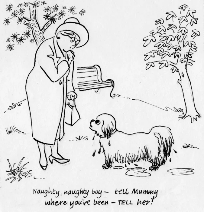 Framed Print : Woman with dog, c1950. Creator: Shirley Markham Framed Print : Woman with dog, c1950. Creator: Shirley Markham