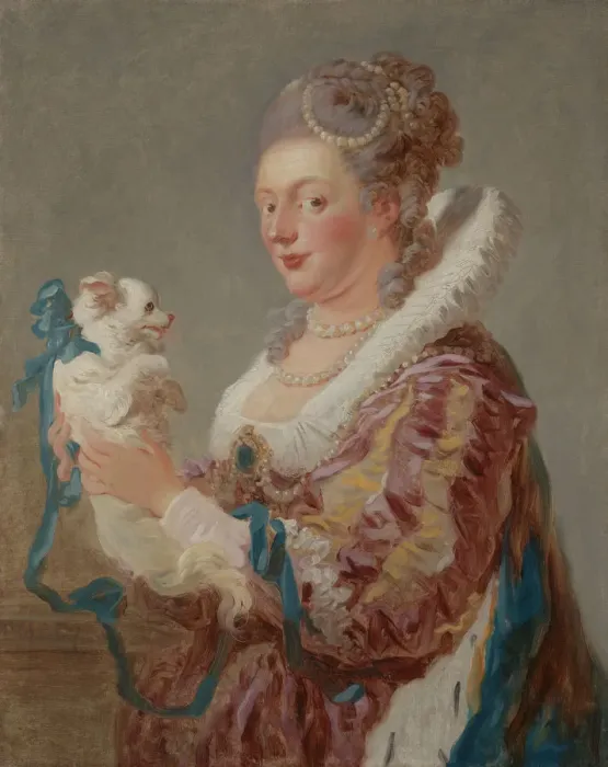 Framed Print : A Woman with a Dog, ca. 1769. Creator: Jean-Honore Fragonard Framed Print : A Woman with a Dog, ca. 1769. Creator: Jean-Honore Fragonard