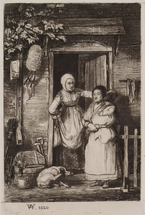 Framed Print : Woman in Doorway, c1820. Creator: David Wilkie Framed Print : Woman in Doorway, c1820. Creator: David Wilkie