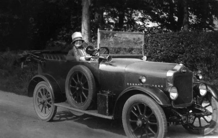 Framed Print : Woman driving a car, 1930 Framed Print : Woman driving a car, 1930