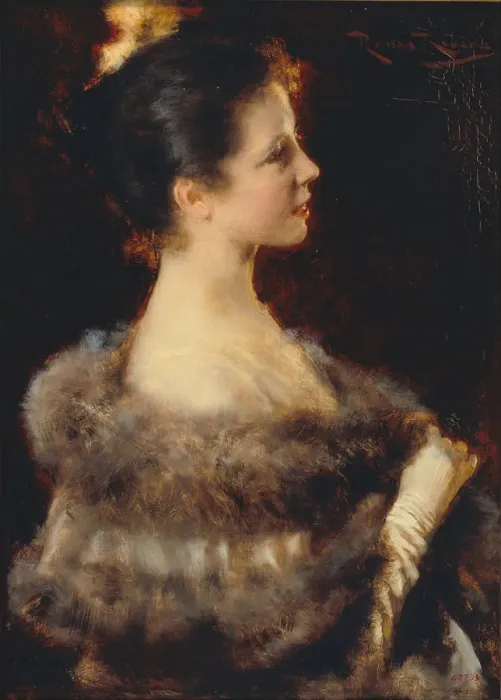 Framed Print : Woman in Evening Gown. Artist: Ribera, Roma (1876-1931) Framed Print : Woman in Evening Gown. Artist: Ribera, Roma (1876-1931)
