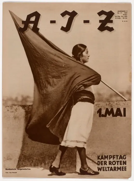 Framed Print : Woman with Flag, 1931 Framed Print : Woman with Flag, 1931