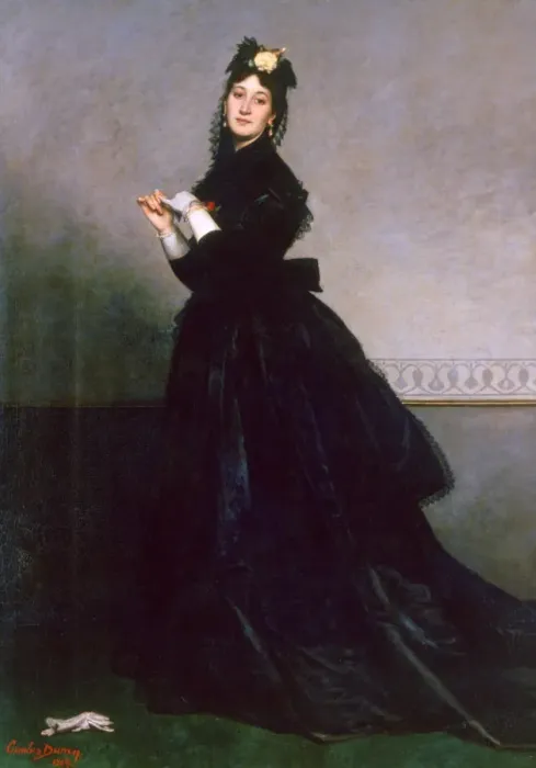 Framed Print : The Woman with the Glove, 1869. Artist: Charles Emile Auguste Carolus-Duran Framed Print : The Woman with the Glove, 1869. Artist: Charles Emile Auguste Carolus-Duran