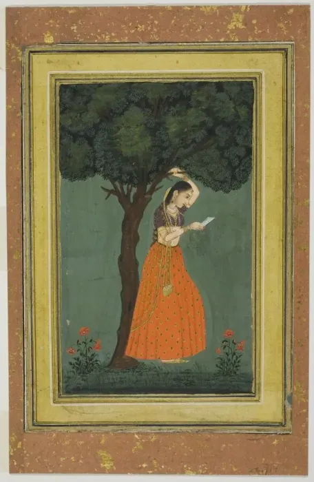 Framed Print : Woman Grasping Tree Branch, 18th / 19th century. Creator: Unknown Framed Print : Woman Grasping Tree Branch, 18th / 19th century. Creator: Unknown