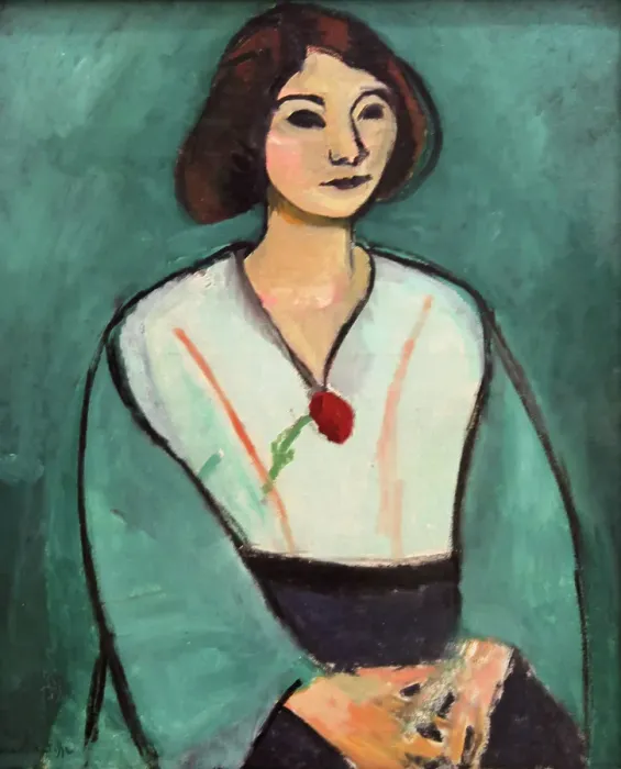 Framed Print : Woman in Green, c1909. Creator: Henri Matisse. Woman in Green, c1909. Creator: Henri Matisse Framed Print : Woman in Green, c1909. Creator: Henri Matisse. Woman in Green, c1909. Creator: Henri Matisse