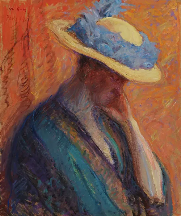Framed Print : Woman in a Hat, 1913. Creator: Vilho Sjöström Framed Print : Woman in a Hat, 1913. Creator: Vilho Sjöström