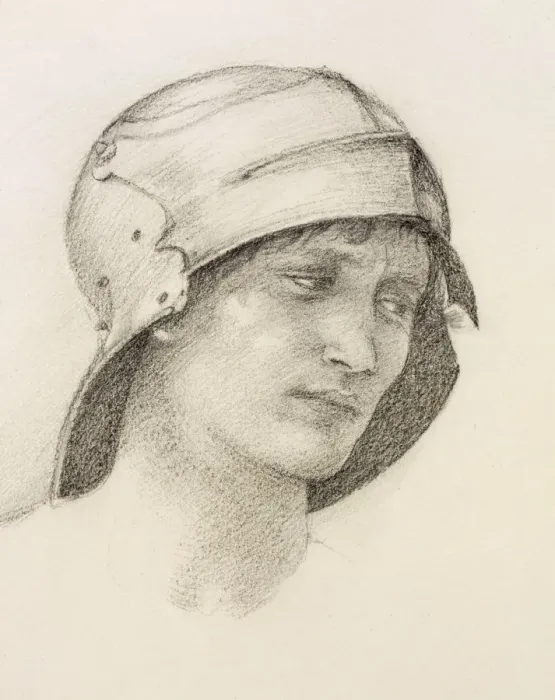 Framed Print : Woman in hat, detail from a sketchbook, c1880s. Creator: Sir Edward Burne-Jones (1833-98) Framed Print : Woman in hat, detail from a sketchbook, c1880s. Creator: Sir Edward Burne-Jones (1833-98)