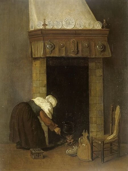 Woman at the Hearth, 1654-1662. Creator: Jacobus Vrel