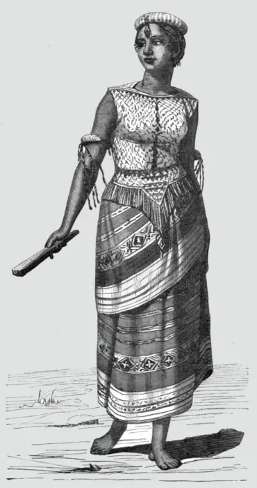 Framed Print : Woman of the Isle of Koti, Borneo; A Visit to Borneo, 1875. Creator: A. M. Cameron Framed Print : Woman of the Isle of Koti, Borneo; A Visit to Borneo, 1875. Creator: A. M. Cameron