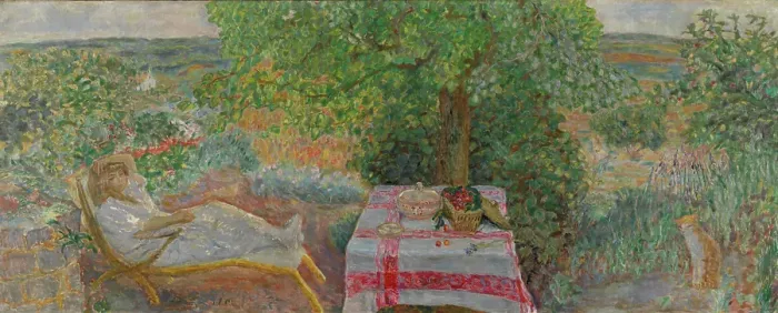 Framed Print : Woman in a Landscape, c1914. Creator: Pierre Bonnard Framed Print : Woman in a Landscape, c1914. Creator: Pierre Bonnard