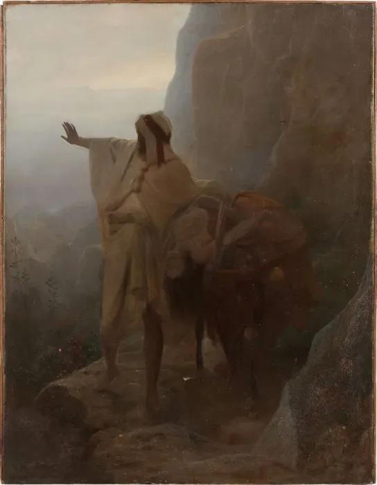 Framed Print : The woman of the Levite Ephraim. Creator: Sellier, Charles (1830-1882) Framed Print : The woman of the Levite Ephraim. Creator: Sellier, Charles (1830-1882)
