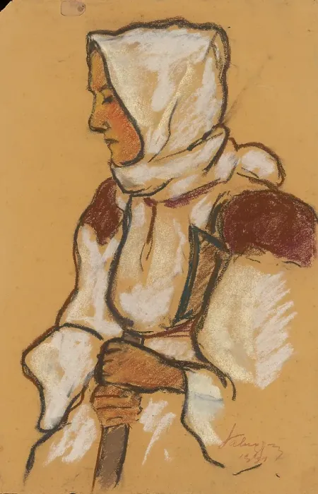 Framed Print : Woman from Liptov, 1931. Creator: Zolo Palugyay Framed Print : Woman from Liptov, 1931. Creator: Zolo Palugyay