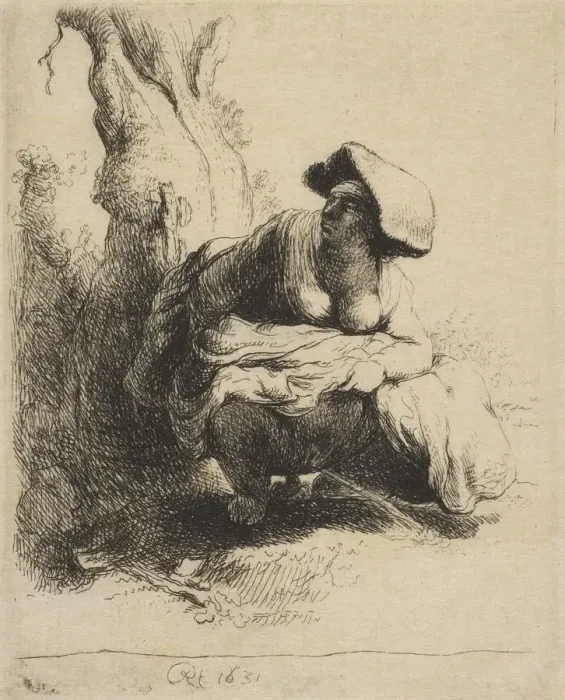 Framed Print : A Woman Making Water, late 18th / early 19th century. late 18th / early 19th century Framed Print : A Woman Making Water, late 18th / early 19th century. late 18th / early 19th century