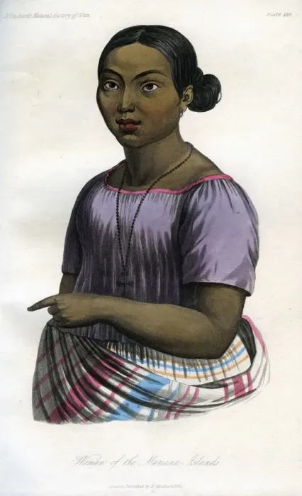 Framed Print : Woman of the Mariana Islands, 1848 Framed Print : Woman of the Mariana Islands, 1848
