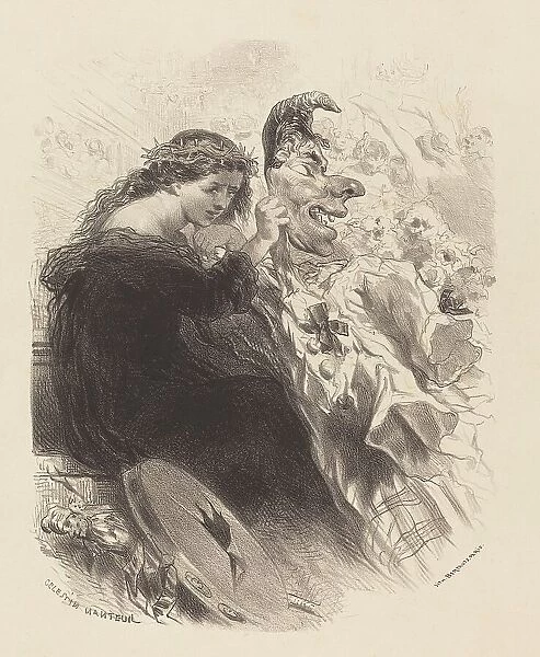 The Woman Behind the Mask, 1830s. Creator: Célestin Nanteuil