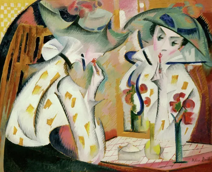 Framed Print : Woman Before a Mirror, 1918. Creator: Bailly, Alice (1872-1938) Framed Print : Woman Before a Mirror, 1918. Creator: Bailly, Alice (1872-1938)
