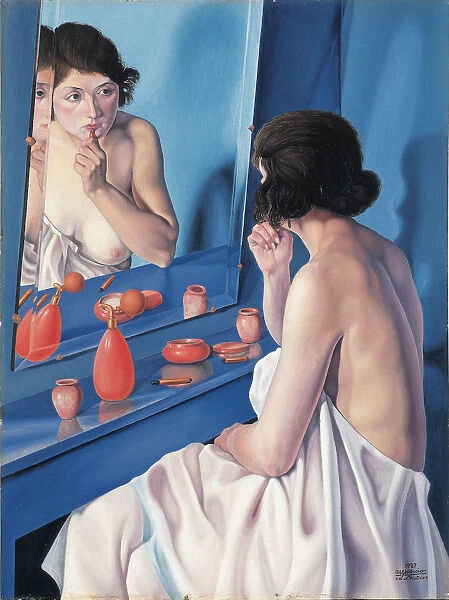 Woman Before a Mirror, 1927. Artist: Scarpa (Cagnaccio di San Pietro), Natale (1897-1946)