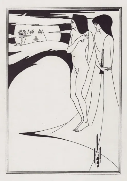 Framed Print : The Woman in the Moon, 1893. Creator: Aubrey Beardsley Framed Print : The Woman in the Moon, 1893. Creator: Aubrey Beardsley
