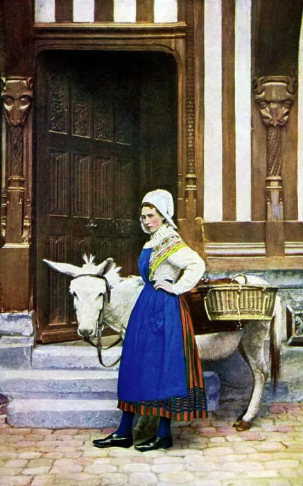 Framed Print : A woman of Normandy, France, c1922 Framed Print : A woman of Normandy, France, c1922