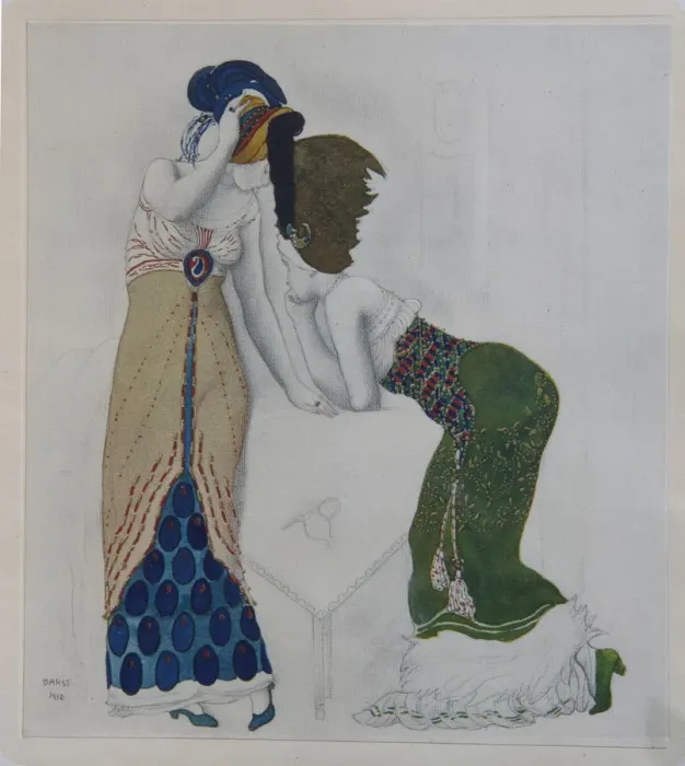 Framed Print : Woman in Oriental Dress, 1910. Artist: Bakst, Leon (1866-1924) Framed Print : Woman in Oriental Dress, 1910. Artist: Bakst, Leon (1866-1924)