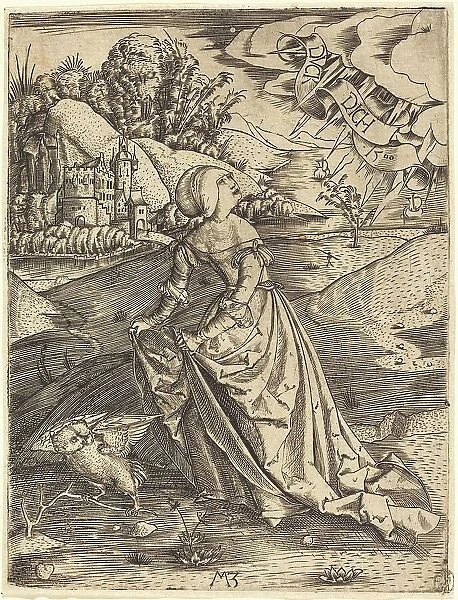 Woman with the Owl, 1500. Creator: Master MZ