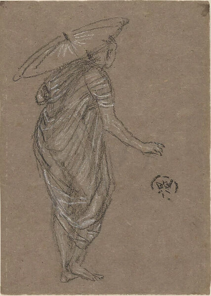 Woman with Parasol, 1870-1873. Creator: James Abbott McNeill Whistler