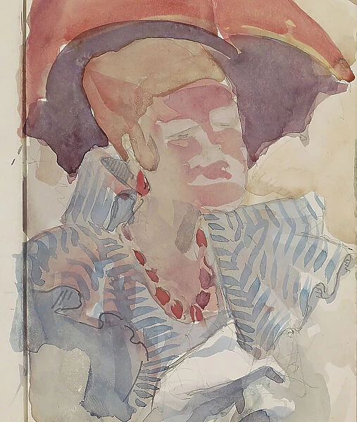 Woman with a parasol, c.1916. Creator: Reijer Stolk