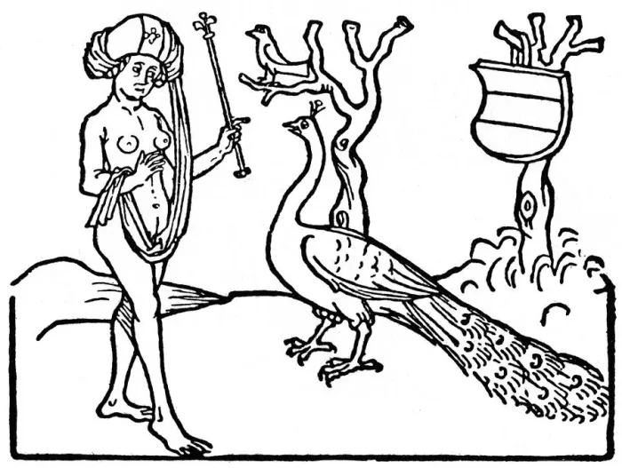 Framed Print : Woman and peacock, 1475 (1964) Framed Print : Woman and peacock, 1475 (1964)