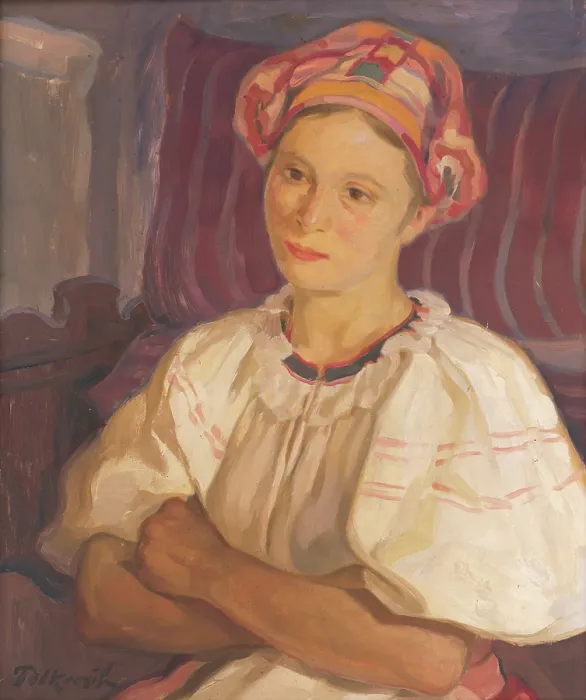 Framed Print : Woman from Pohronie, around 1936. Creator: Stefan Polkorab Framed Print : Woman from Pohronie, around 1936. Creator: Stefan Polkorab