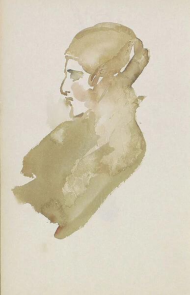 Woman, in profile, 1875-1934. Creator: Isaac Lazerus Israels