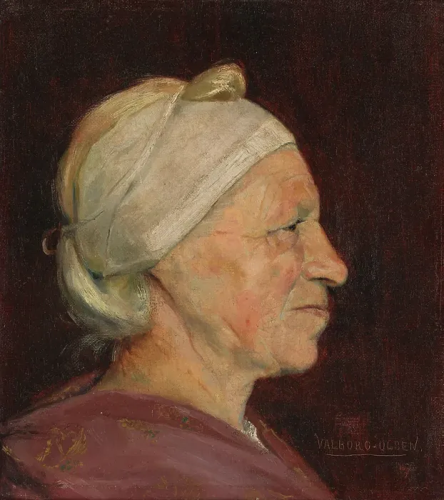 Framed Print : Woman in Profile, between 1887 and 1890. Creator: Valborg Dubois-Olsen Framed Print : Woman in Profile, between 1887 and 1890. Creator: Valborg Dubois-Olsen