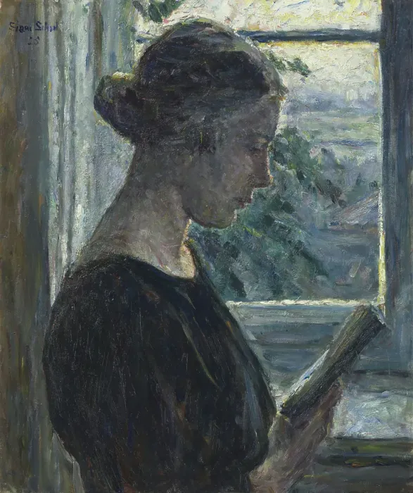 Framed Print : Woman in Profile, 1925. Creator: Signe Scheel Framed Print : Woman in Profile, 1925. Creator: Signe Scheel