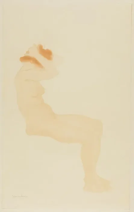 Framed Print : Woman in Profile Fixing Her Hair, 883. Creator: Theophile Alexandre Steinlen Framed Print : Woman in Profile Fixing Her Hair, 883. Creator: Theophile Alexandre Steinlen