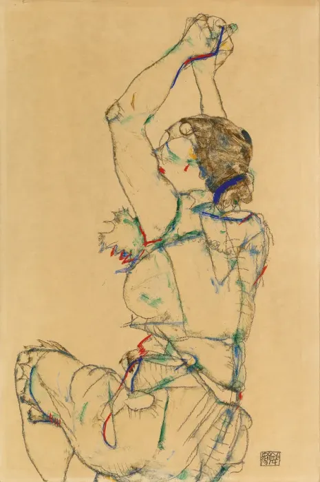 Framed Print : Woman with Raised Arms, 1914. Creator: Schiele, Egon (1890-1918) Framed Print : Woman with Raised Arms, 1914. Creator: Schiele, Egon (1890-1918)