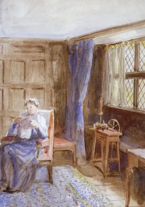 Framed Print : Woman Reading a Letter, c1864-1930. Artist: Anna Lea Merritt Framed Print : Woman Reading a Letter, c1864-1930. Artist: Anna Lea Merritt