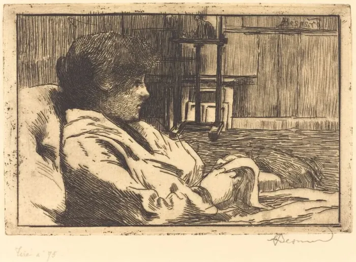 Framed Print : Woman Reading in the Studio (La Lecture dans l atelier), 1887 Framed Print : Woman Reading in the Studio (La Lecture dans l atelier), 1887