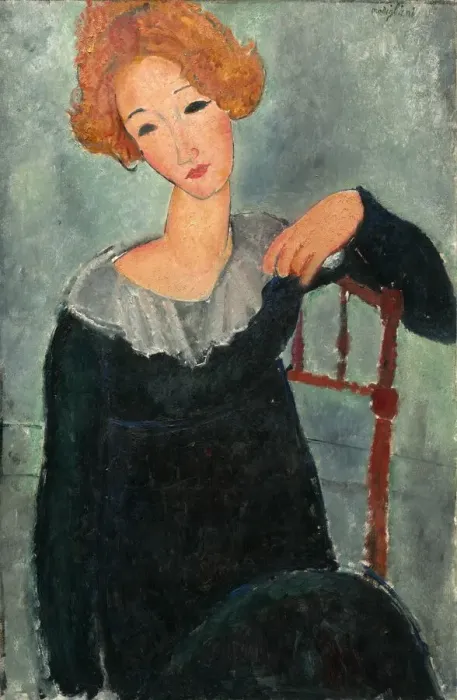Framed Print : Woman with Red Hair, 1917. Creator: Amadeo Modigliani Framed Print : Woman with Red Hair, 1917. Creator: Amadeo Modigliani