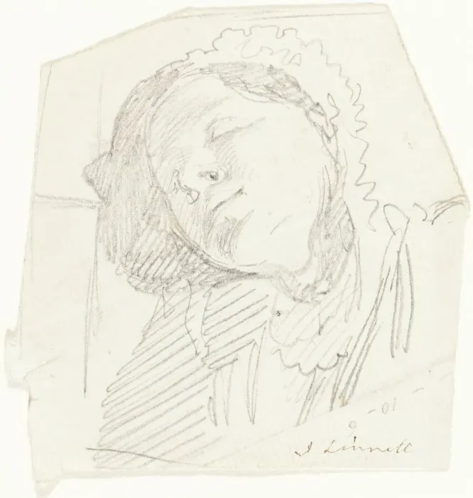 Framed Print : A Woman Resting. Creator: John Linnell Framed Print : A Woman Resting. Creator: John Linnell