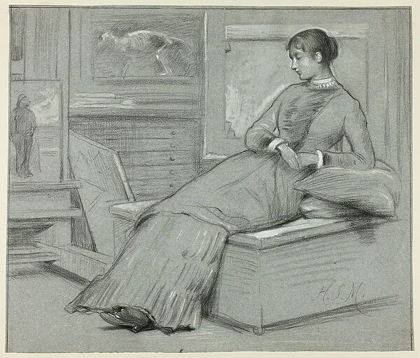 Woman Resting on a Platform, n. d. Creator: Henry Stacy Marks