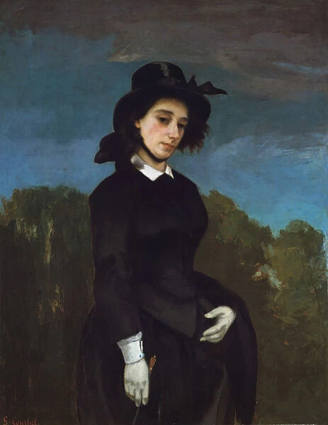 Woman in a Riding Habit (L Amazone), 1856. Creator: Gustave Courbet