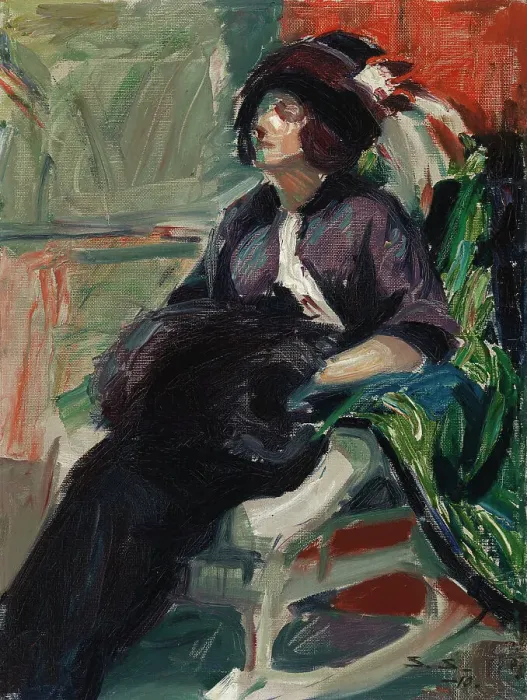 Framed Print : Woman in Rocking Chair, 1910. Creator: Santeri Salokivi Framed Print : Woman in Rocking Chair, 1910. Creator: Santeri Salokivi