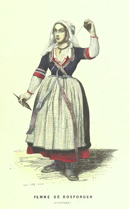 Framed Print : Woman from Rosporden (Finistere), 1859. Creator: Lacoste Framed Print : Woman from Rosporden (Finistere), 1859. Creator: Lacoste